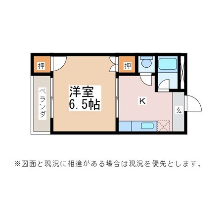 南松本駅 徒歩11分 3階の物件間取画像